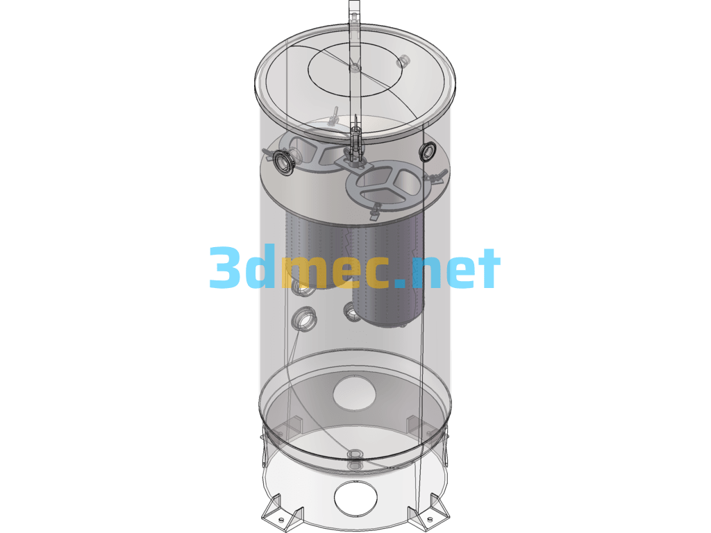 Water Tank For High Pressure Water Jet - 3D Model SolidWorks Free Download