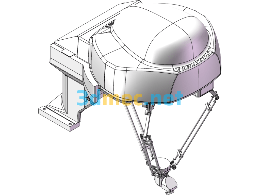 A Delta Robot 6-Axis Robot - 3D Model SolidWorks Free Download