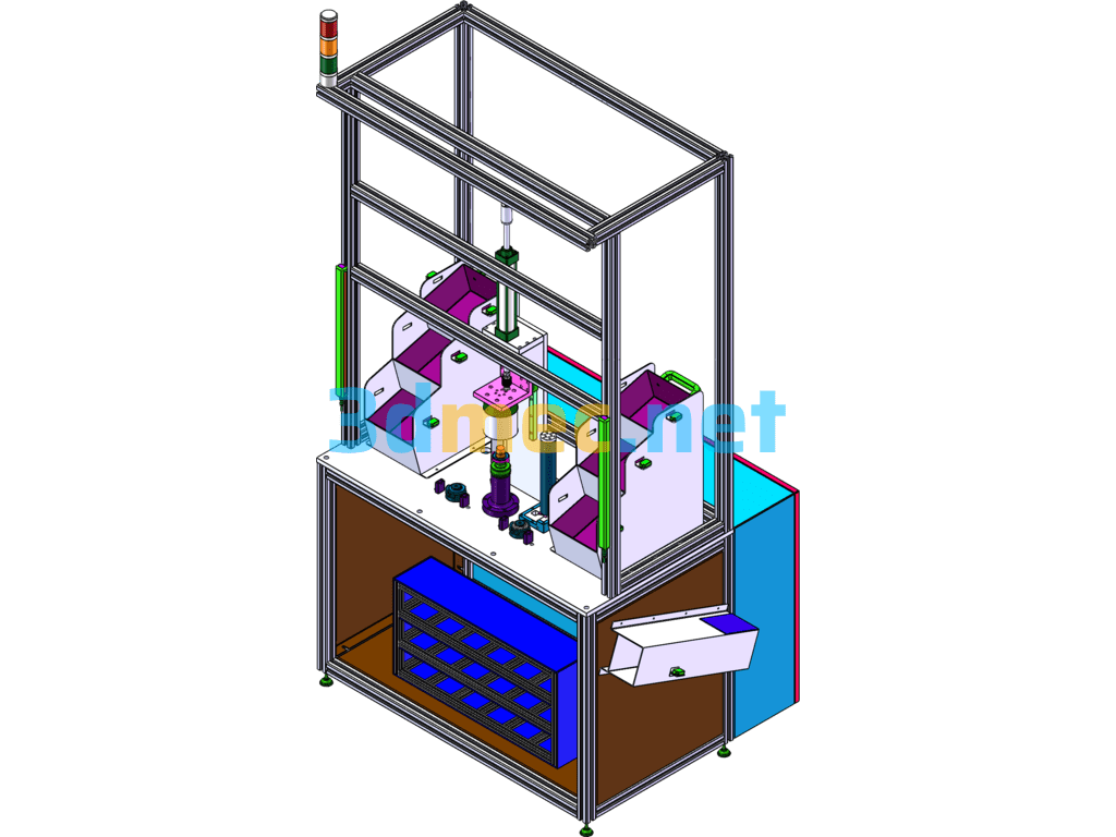 Small Press Machine - 3D Model SolidWorks Free Download