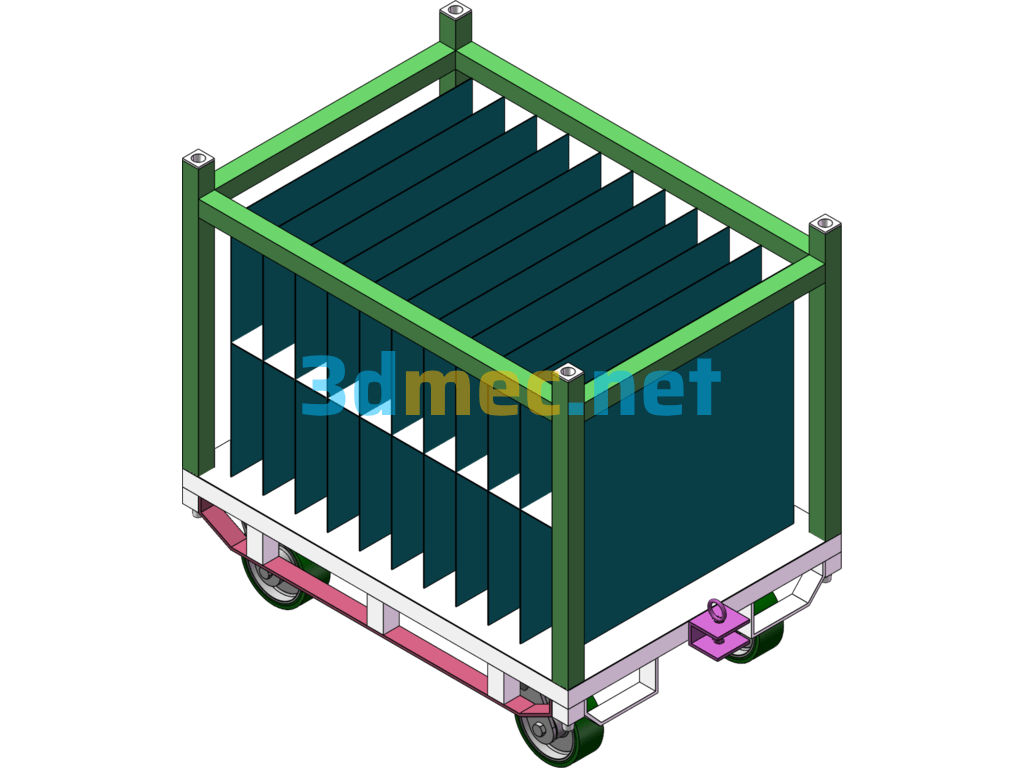 Traction Trolley - 3D Model SolidWorks Free Download