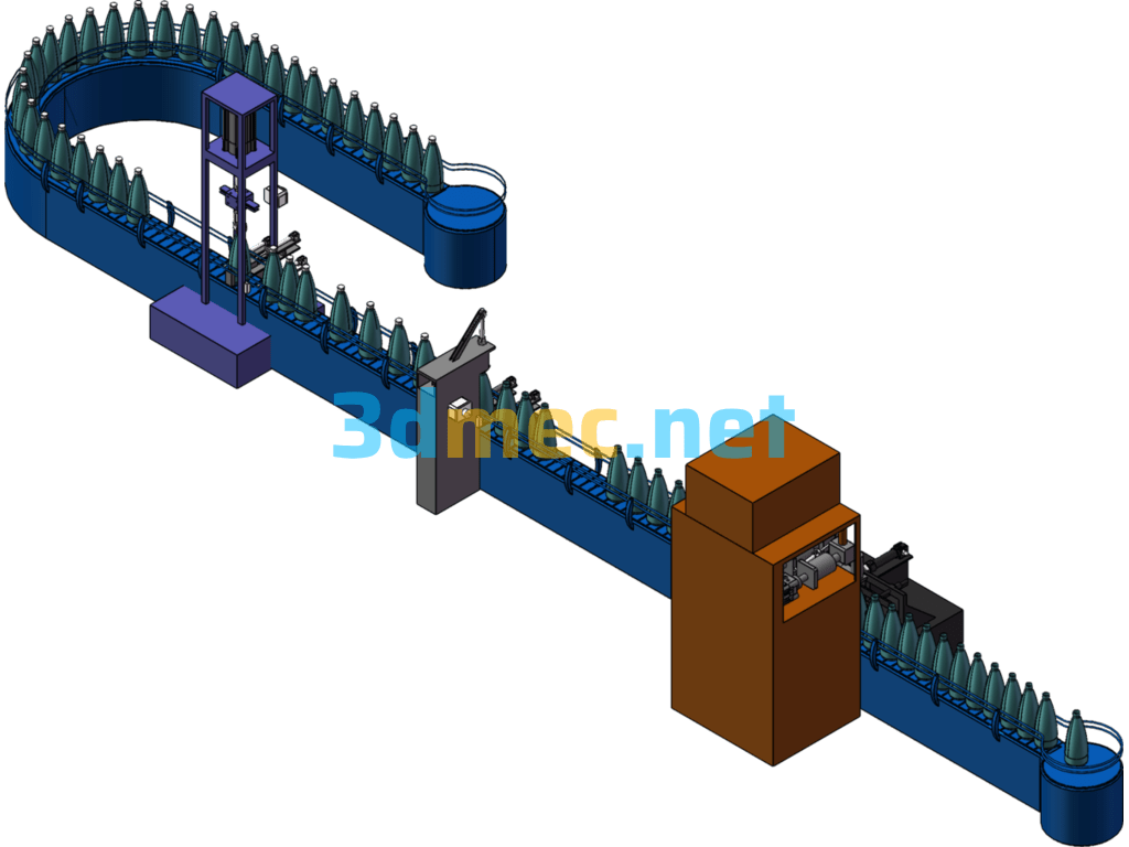 Automatic Filling Production Line Model - 3D Model SolidWorks Free Download