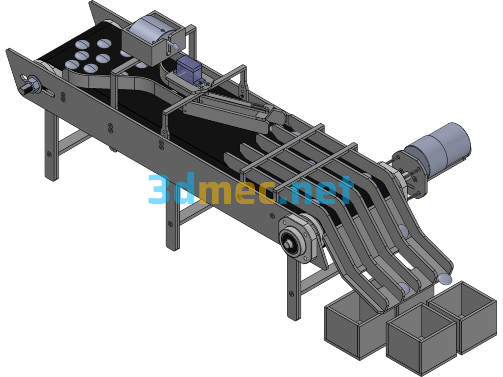 Color Recognition Sorting Machine - 3D Model SolidWorks Free Download