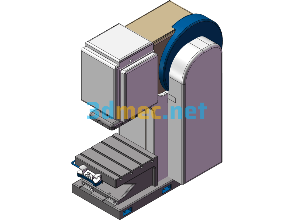 CNC Punching Machine - Clear Structure - 3D Model Exported Free Download