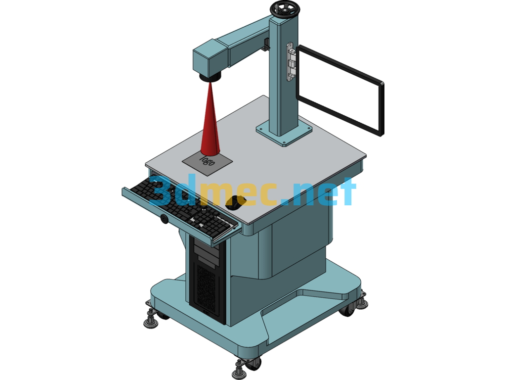 Fiber Laser Marking Machine - 3D Model SolidWorks Free Download