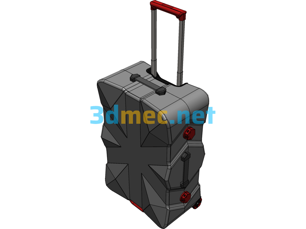 Trolley Case - 3D Model SolidWorks Free Download