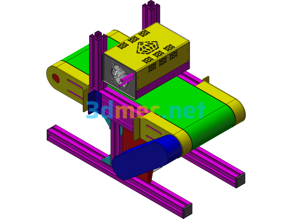 UV-LED Curing Machine - 3D Model SolidWorks Free Download