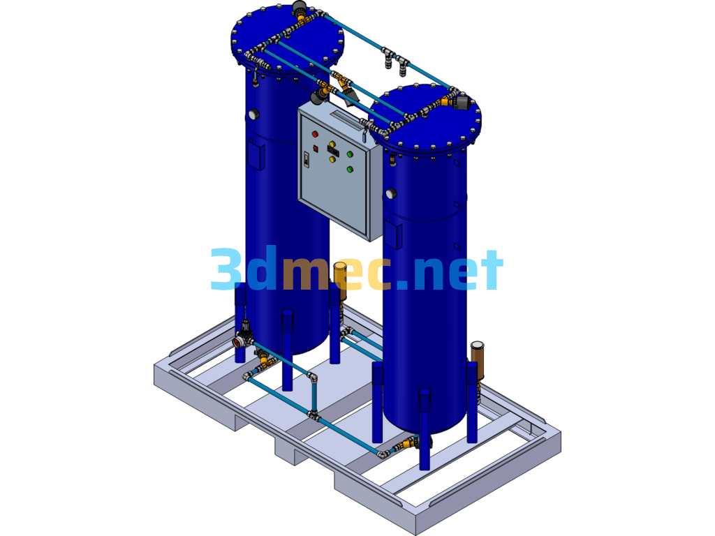 Nitrogen Generator Model - 3D Model SolidWorks Free Download