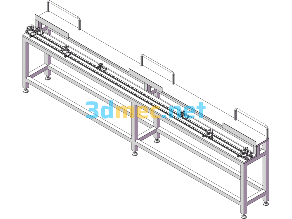 Long Axis Straightness Testing Equipment - 3D Model SolidWorks Free Download