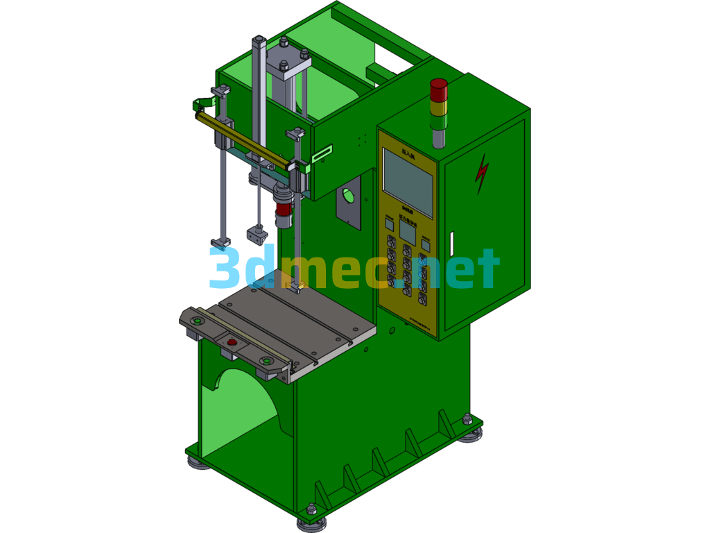 5T Hydraulic Press - 3D Model SolidWorks Free Download