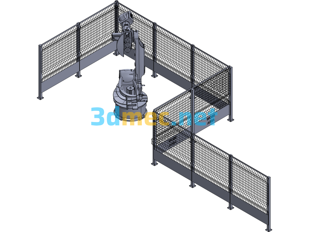 Six-Axis Industrial Robot Vika-350 - 3D Model SolidWorks Free Download