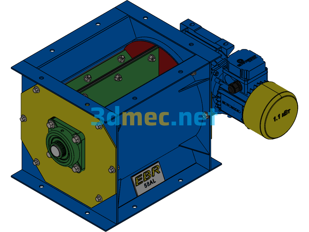 Large Pneumatic Gate Valve Model - 3D Model SolidWorks Free Download