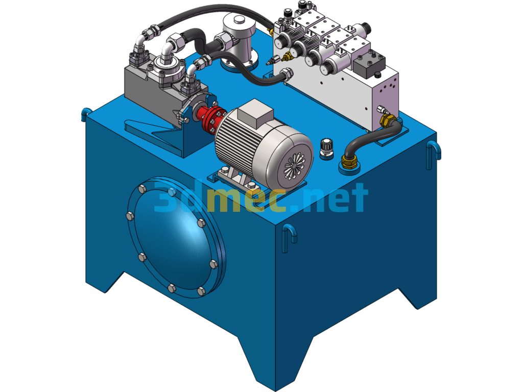 Hydraulic Station 3D Model - 3D Model SolidWorks Free Download