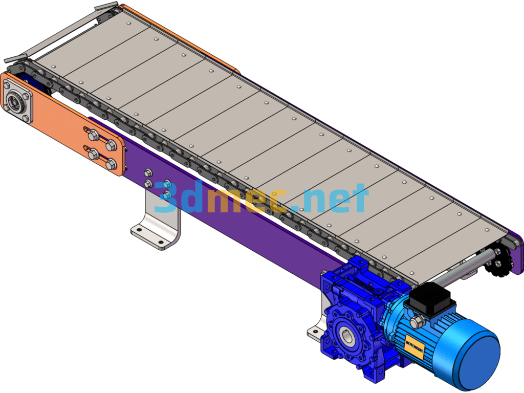 Plate Chain Conveyor 3d Model - 3D Model SolidWorks Free Download