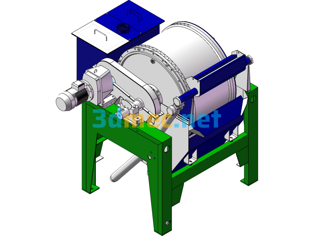 Ore Magnetic Separator 3D Model - 3D Model SolidWorks Free Download