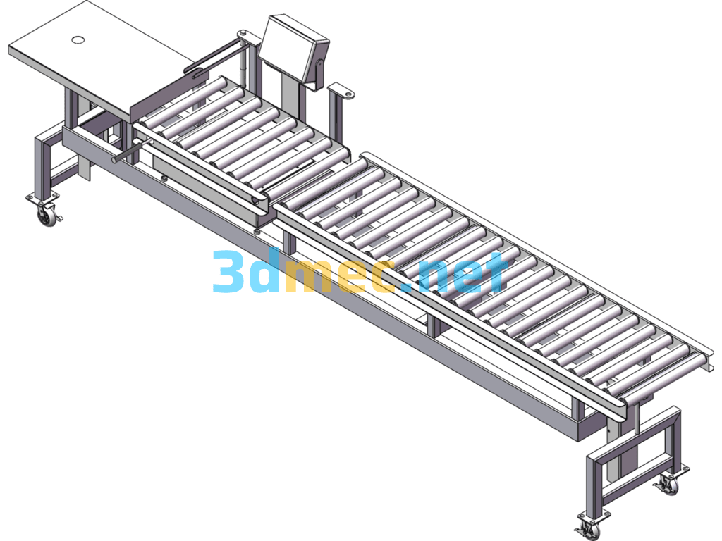 Adjustable Roller Inspection Production Line - 3D Model Exported Free Download