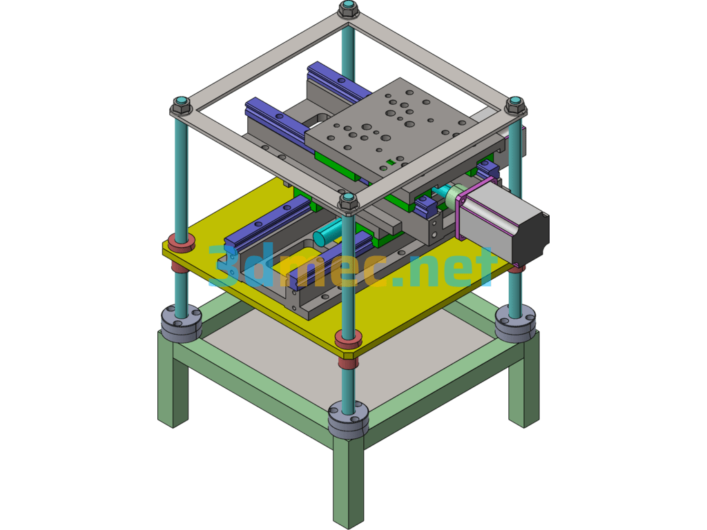 Three-Axis Workbench - 3D Model SolidWorks Free Download