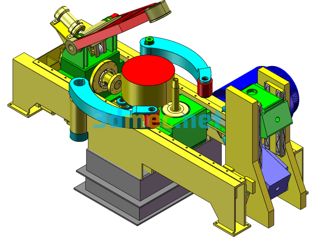 800 Ring Rolling Machine, Ring Rolling Machine - 3D Model SolidWorks Free Download