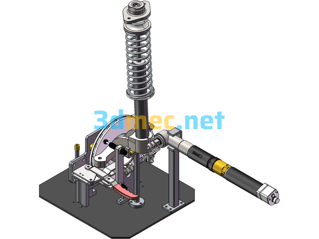 Automobile Front Suspension Assembly Fixture - 3D Model Exported Free Download