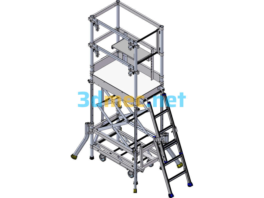 Scissor Type Climbing Platform 3D Model - 3D Model SolidWorks Free Download