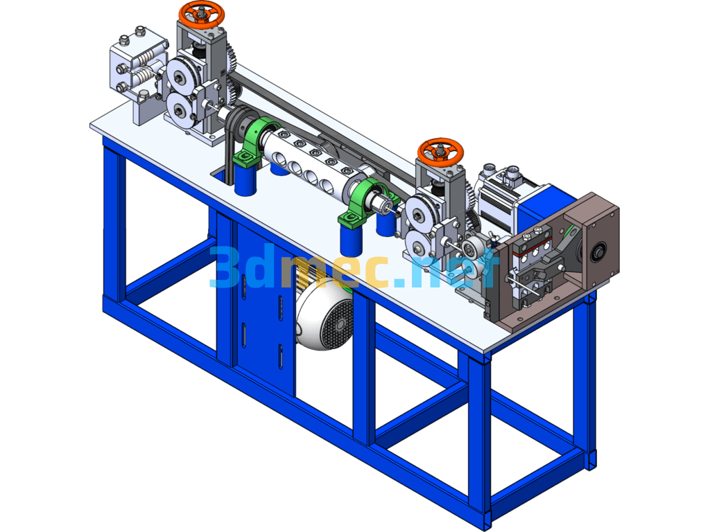 Wire Straightening Machine - 3D Model SolidWorks Free Download