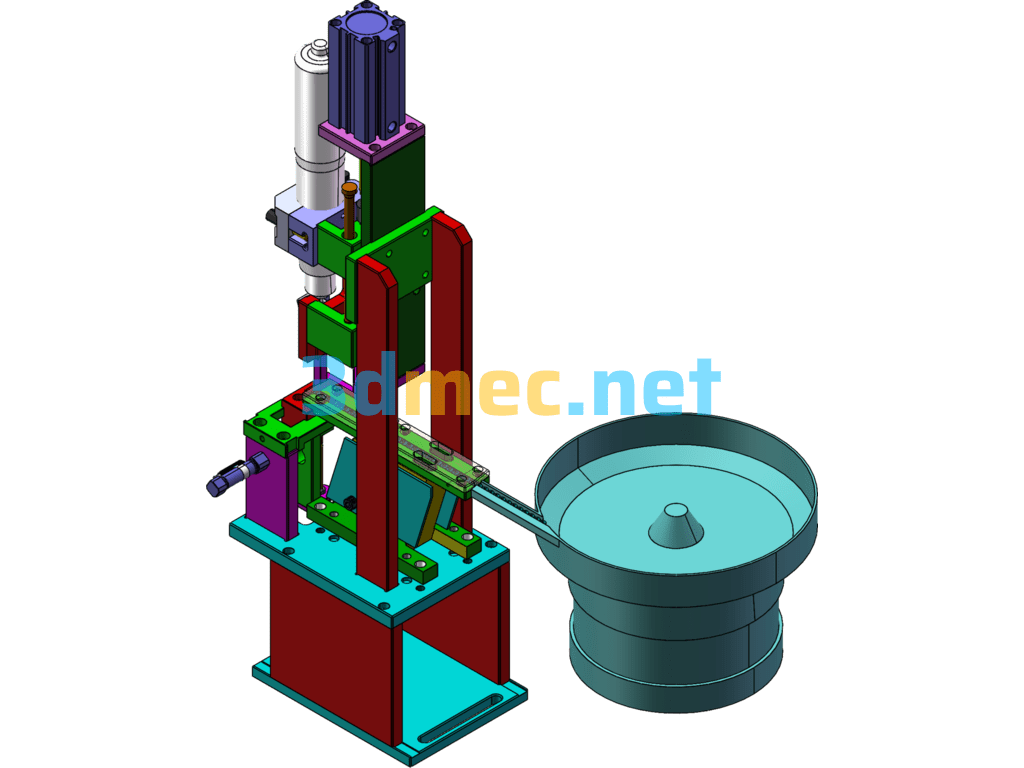 M3 Nut Vibration Plate Feeder L Type Nut Feeder - 3D Model Exported Free Download