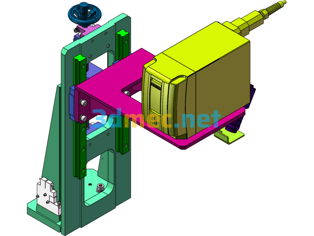 Laser Marking Machine Adjustment Mechanism - 3D Model Exported Free Download