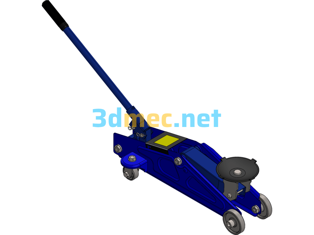 Hydraulic Jack For Automobile - 3D Model SolidWorks Free Download