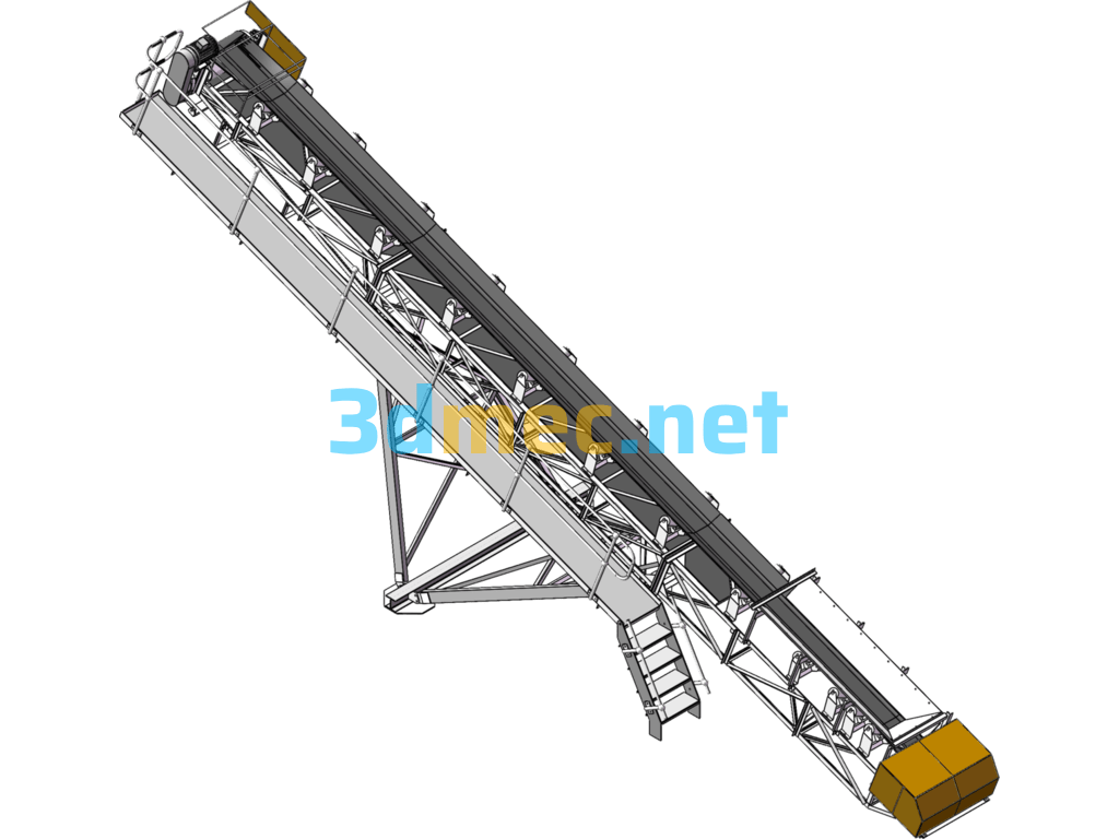 B600-12m Belt Conveyor 3D Model - 3D Model SolidWorks Free Download