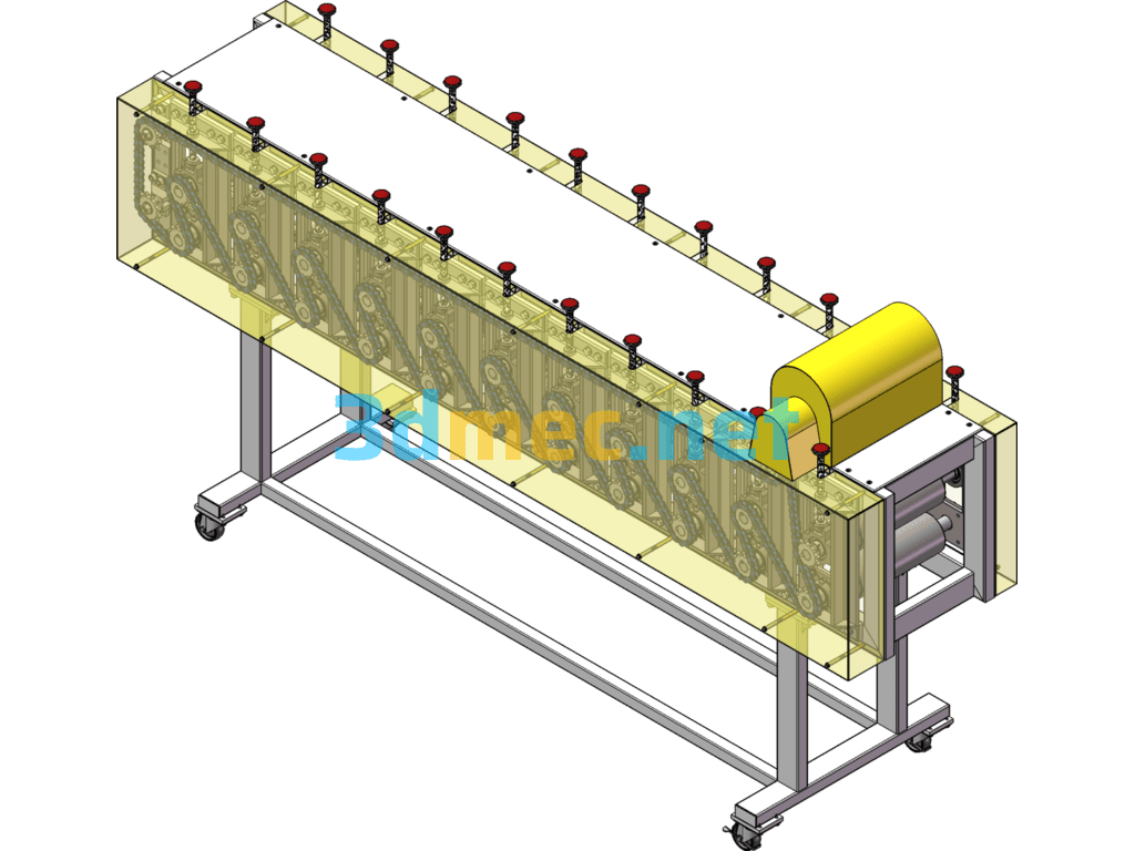 Chain Drum Bag Press 3D Model - 3D Model SolidWorks Free Download