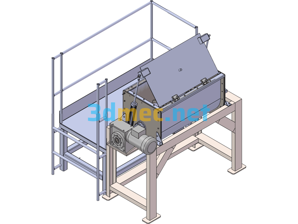 Concrete Recycling Machine - 3D Model SolidWorks Free Download