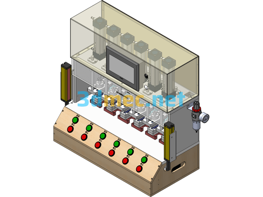 Pen Hanging Glue Pressing Assembly Machine - 3D Model SolidWorks Free Download