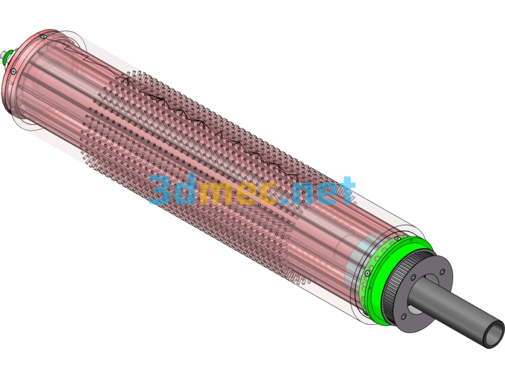 Vacuum Roller (Outer Diameter 159) - 3D Model SolidWorks Free Download