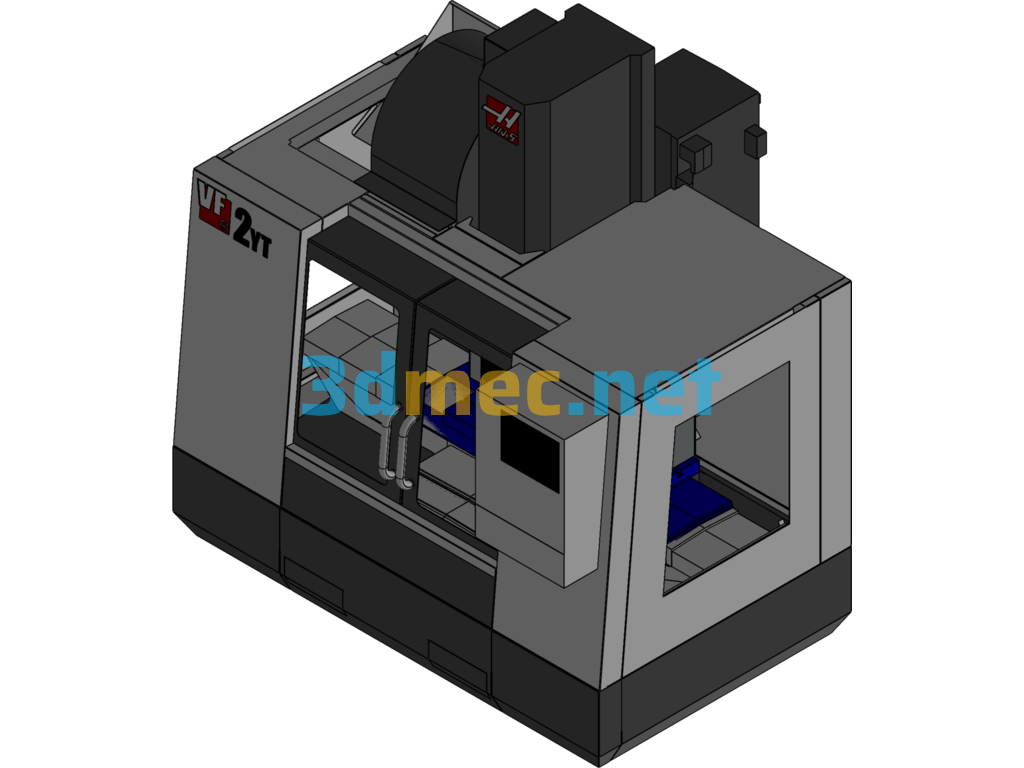 Haas 5-Axis Model - 3D Model Exported Free Download