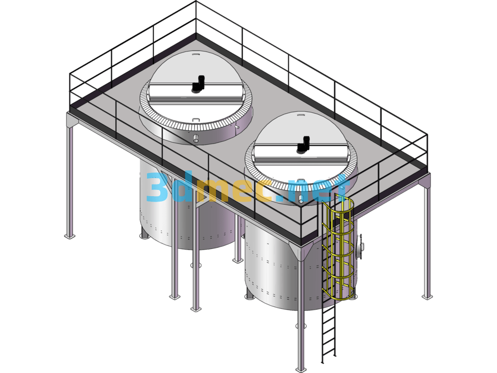 Mixing Tank - 3D Model SolidWorks Free Download