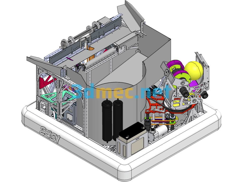 FRC Ball Throwing Robot 3D Model - 3D Model SolidWorks Free Download