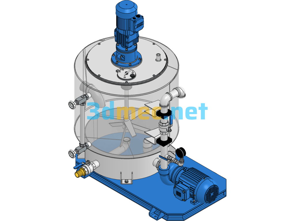 Industrial Mixing Equipment - 3D Model SolidWorks Free Download