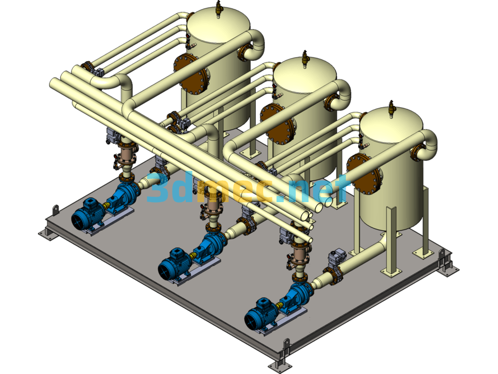 3D Model Design Of Water Filtration System - 3D Model SolidWorks Free Download