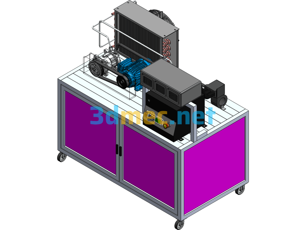 Engine Test Bench 3D Model - 3D Model SolidWorks Free Download