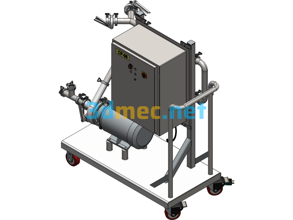 High Pressure Cleaning Vehicle 3D Model - 3D Model SolidWorks Free Download