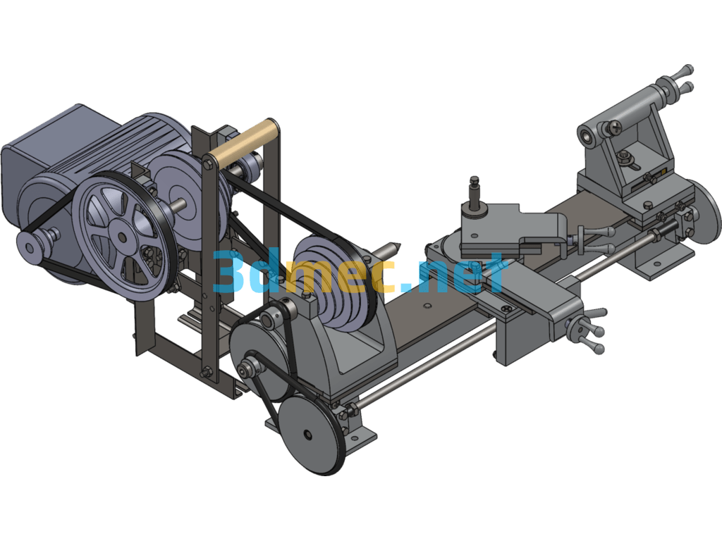 Homemade Lathe 3D Model - 3D Model SolidWorks Free Download