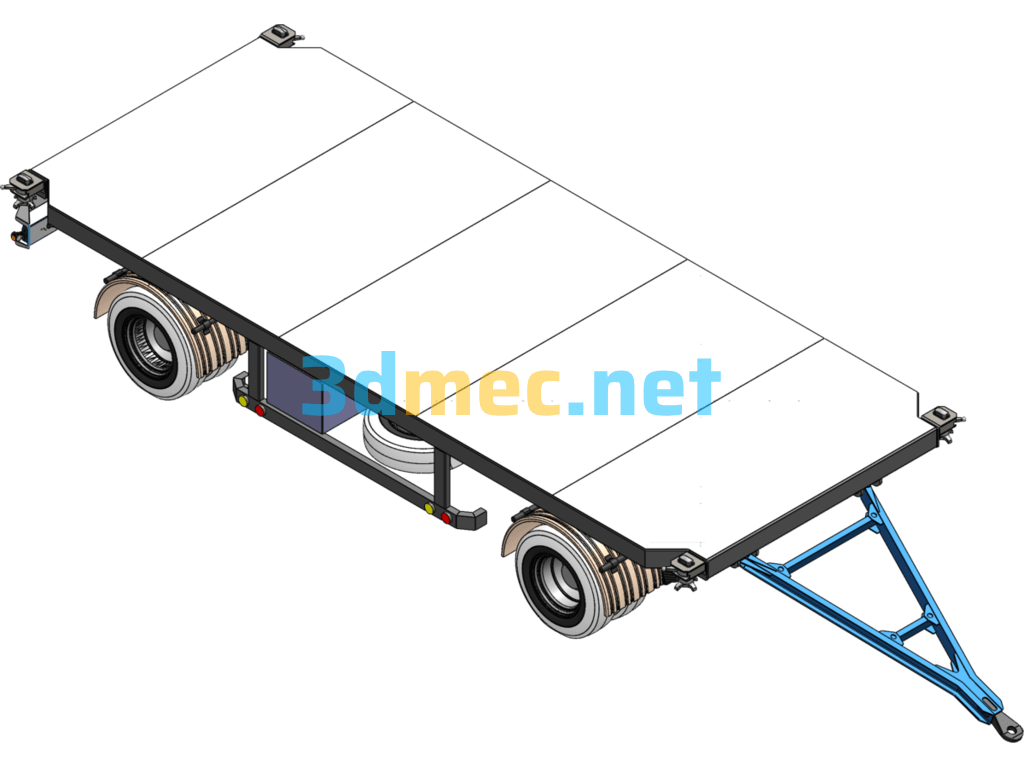 Rotating Trailer 3D Model - 3D Model SolidWorks Free Download