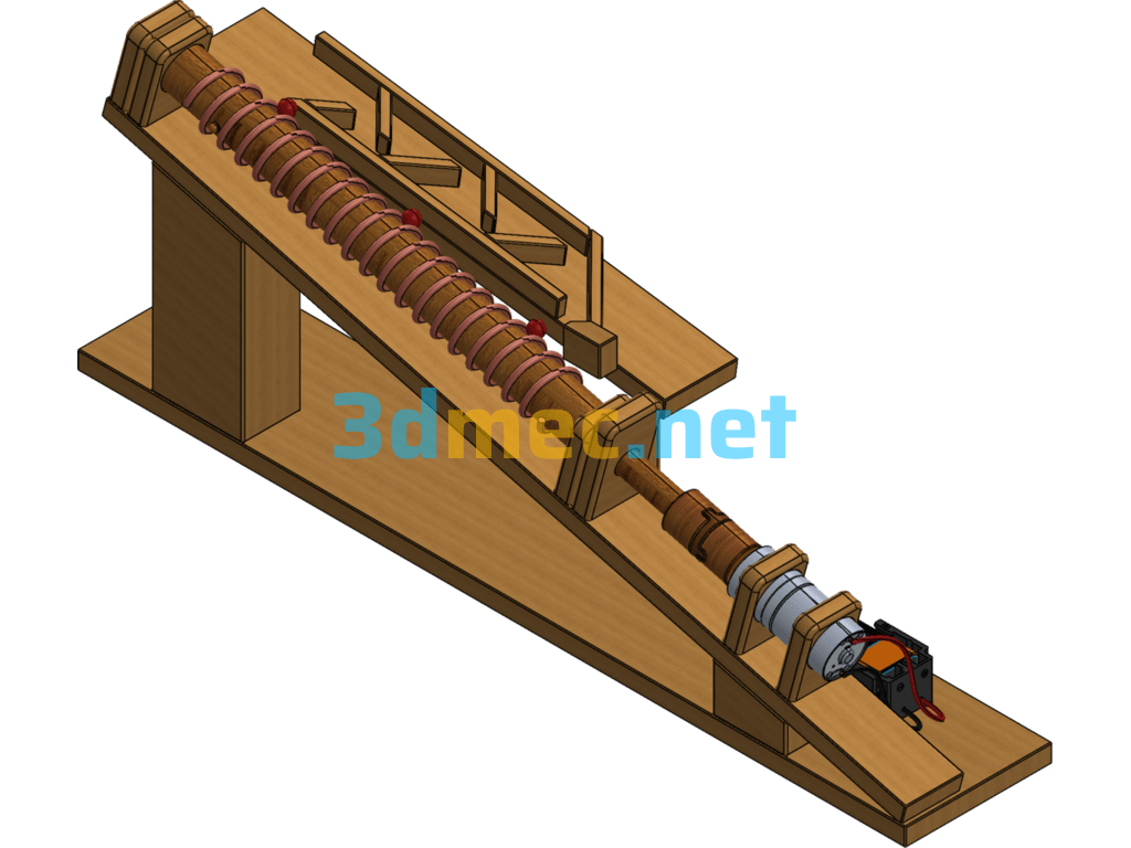 Archimedes Screw Conveyor - 3D Model SolidWorks Free Download