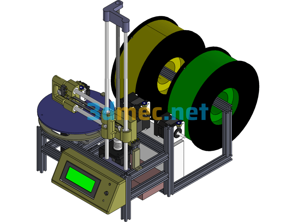 Polar Coordinate 3D Printer - 3D Model SolidWorks Free Download