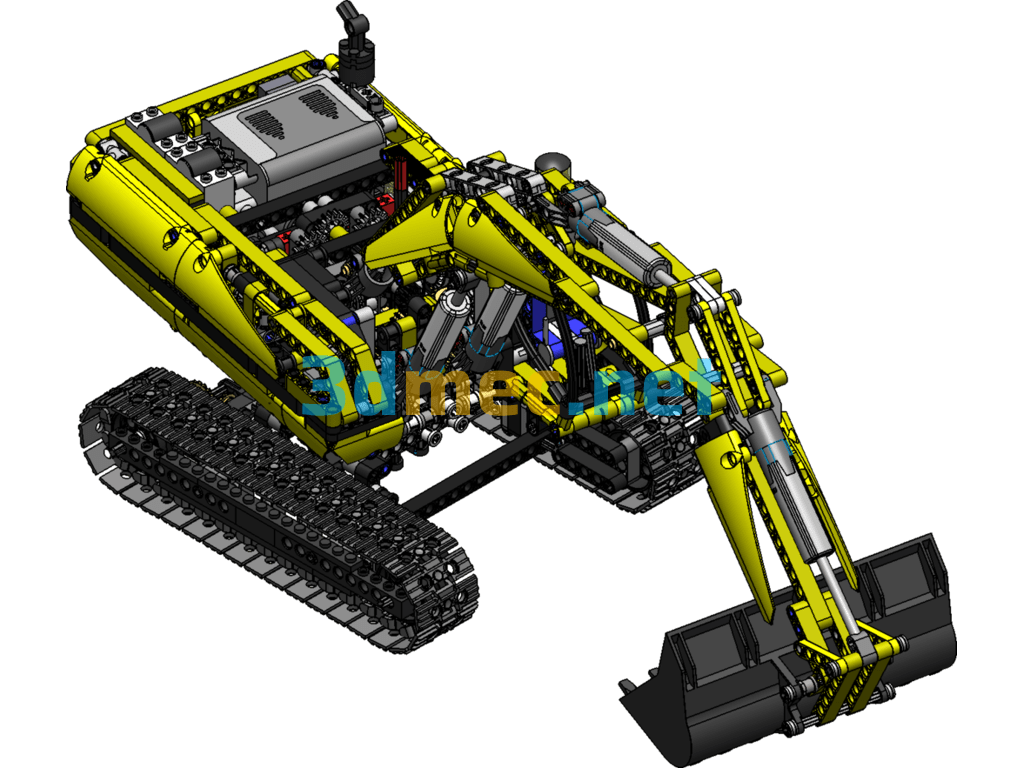 Excavator Lego - 3D Model SolidWorks Free Download