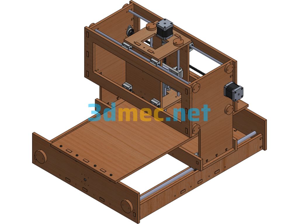 MDF Engraving Machine Cnc 600X70 - 3D Model SolidWorks Free Download