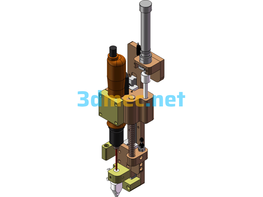 Screwdriver Head Mechanism - 3D Model SolidWorks Free Download