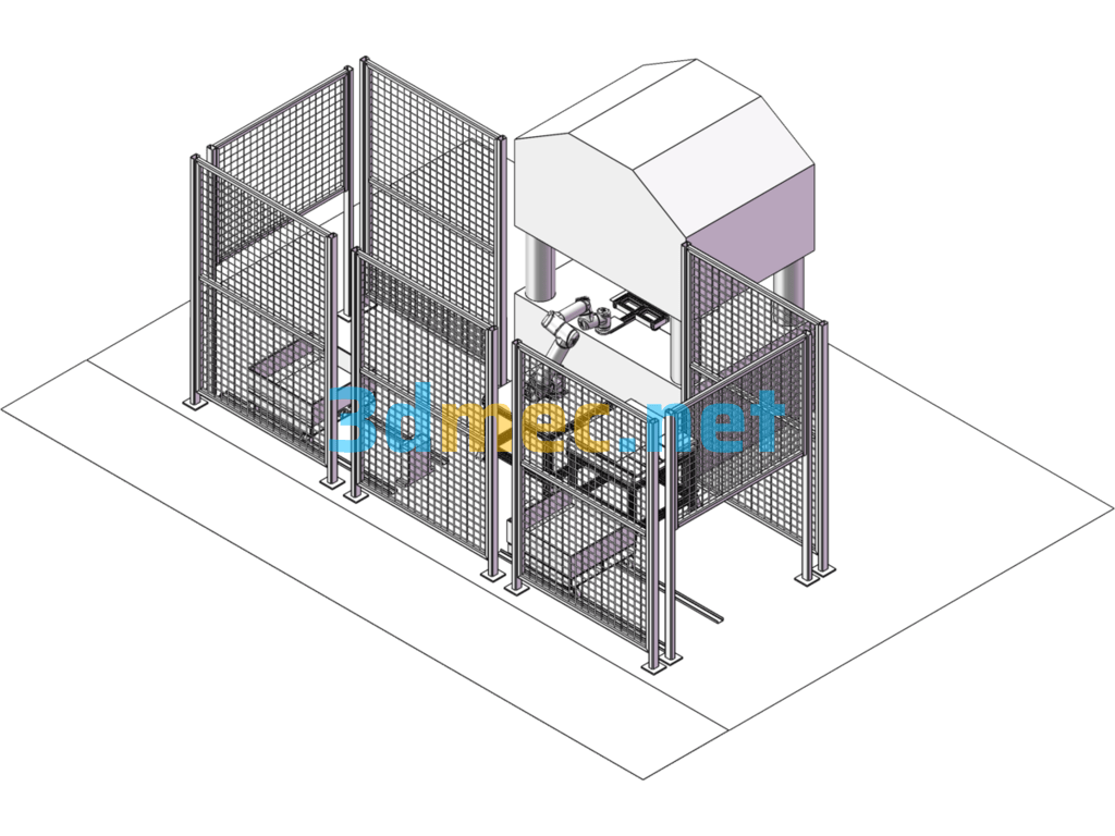 Robot Punch Loading And Unloading - 3D Model SolidWorks Free Download