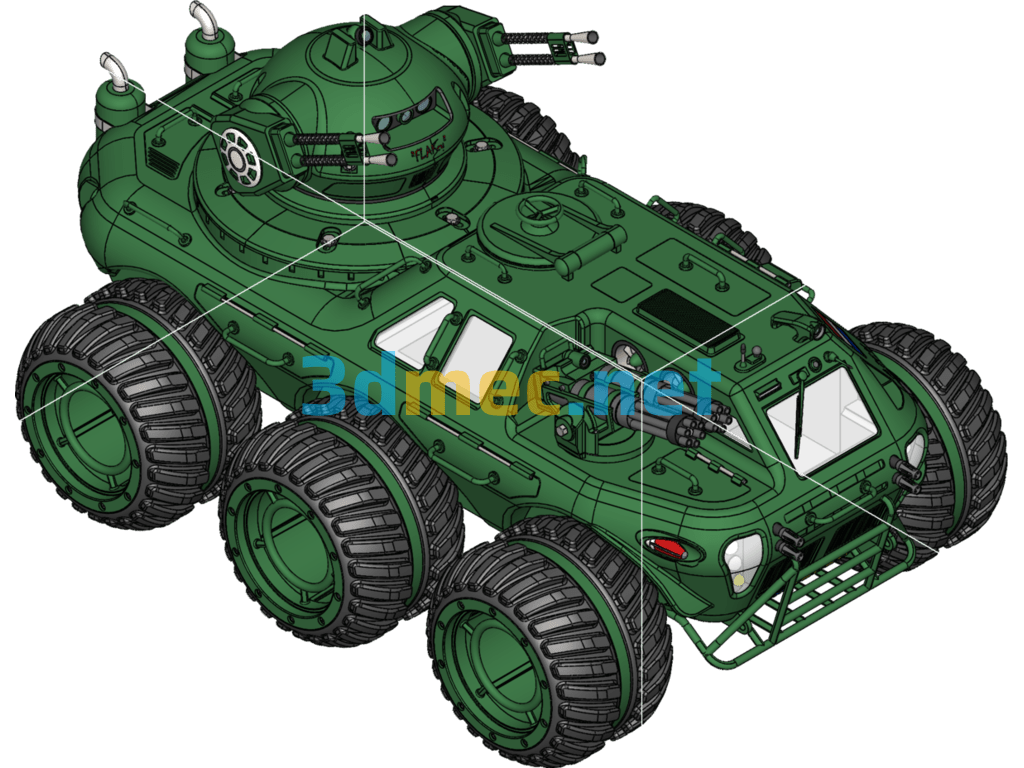 Armored Vehicle Model - 3D Model SolidWorks Free Download