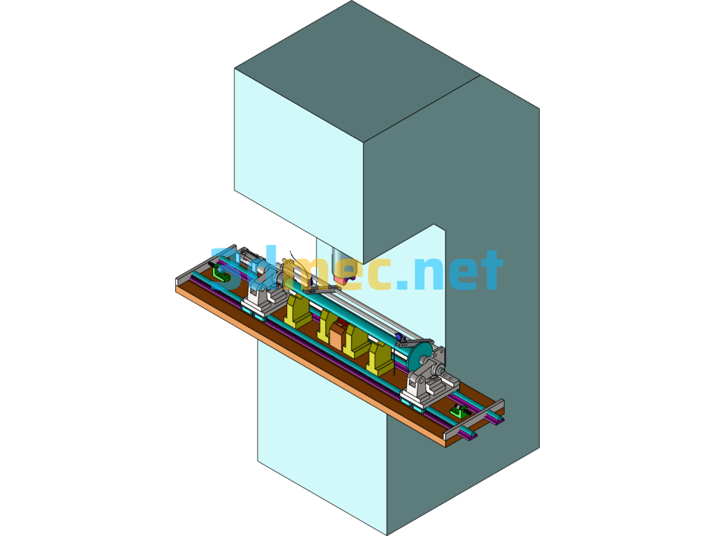 Three-Dimensional Diagram Of Straightening Machine - 3D Model SolidWorks Free Download