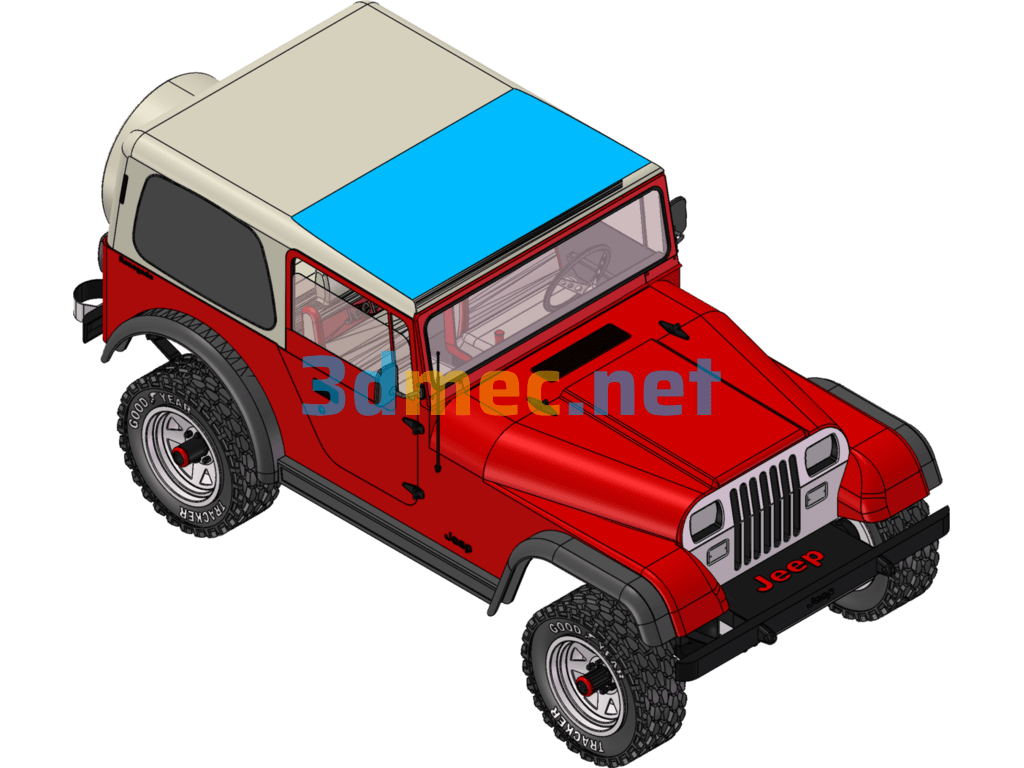 Wrangler Jeep - 3D Model SolidWorks Free Download